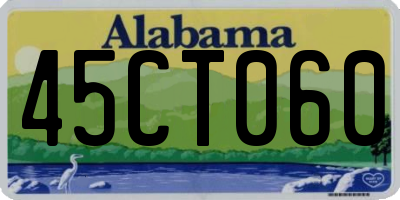 AL license plate 45CT060