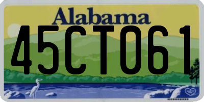 AL license plate 45CT061