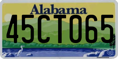 AL license plate 45CT065