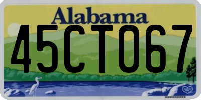 AL license plate 45CT067