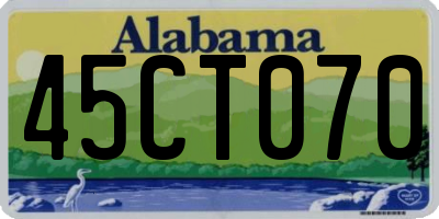 AL license plate 45CT070
