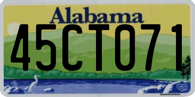 AL license plate 45CT071