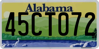 AL license plate 45CT072