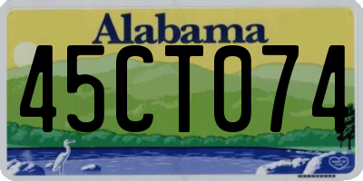 AL license plate 45CT074