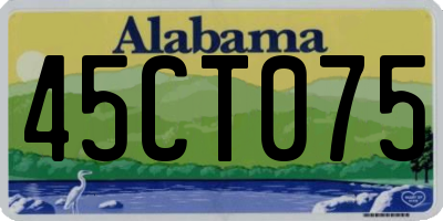 AL license plate 45CT075