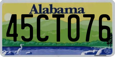 AL license plate 45CT076