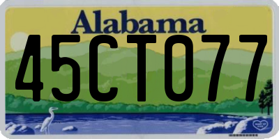 AL license plate 45CT077