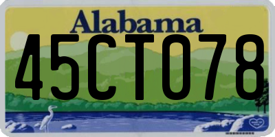 AL license plate 45CT078