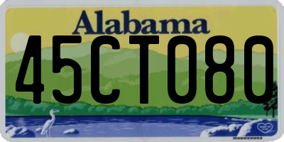 AL license plate 45CT080