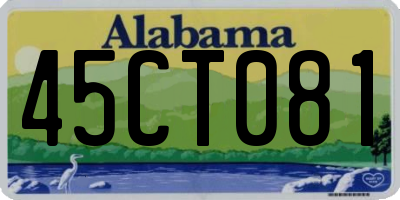AL license plate 45CT081