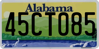 AL license plate 45CT085