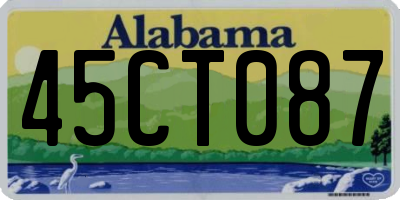 AL license plate 45CT087