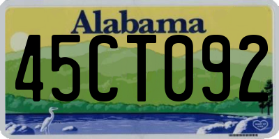 AL license plate 45CT092