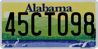 AL license plate 45CT098