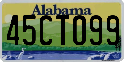 AL license plate 45CT099