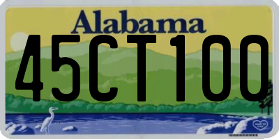 AL license plate 45CT100