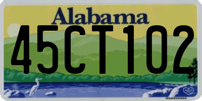 AL license plate 45CT102