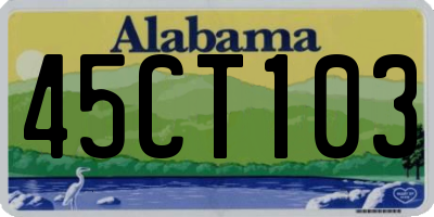 AL license plate 45CT103