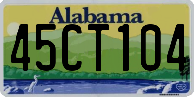 AL license plate 45CT104