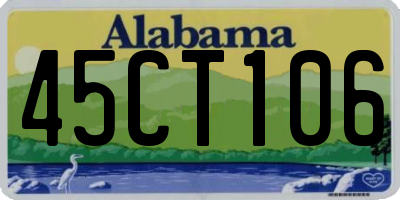 AL license plate 45CT106