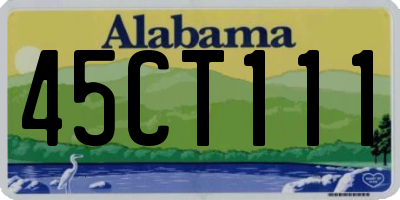 AL license plate 45CT111