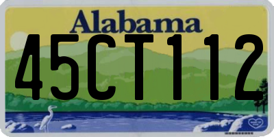 AL license plate 45CT112