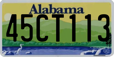 AL license plate 45CT113