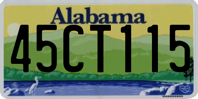AL license plate 45CT115