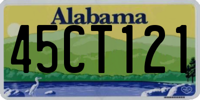 AL license plate 45CT121