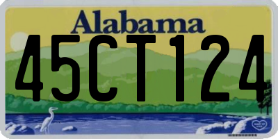 AL license plate 45CT124