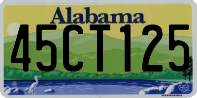 AL license plate 45CT125
