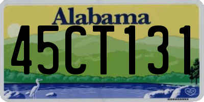 AL license plate 45CT131