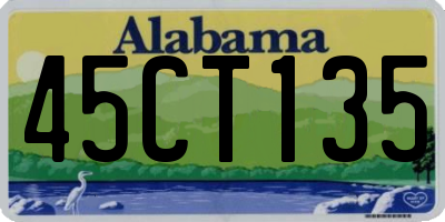 AL license plate 45CT135