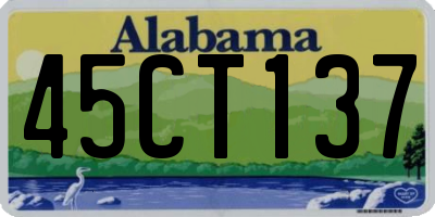 AL license plate 45CT137