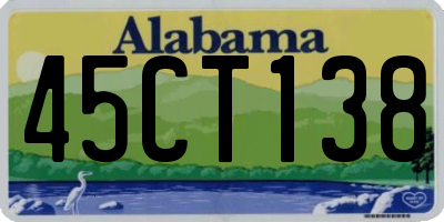 AL license plate 45CT138