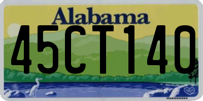 AL license plate 45CT140