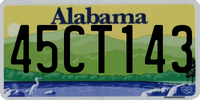 AL license plate 45CT143