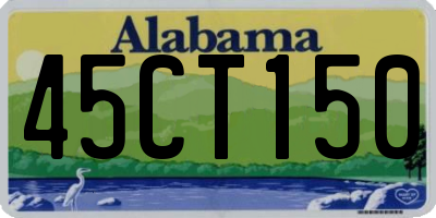 AL license plate 45CT150