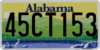 AL license plate 45CT153