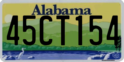 AL license plate 45CT154