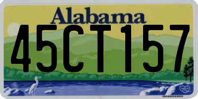 AL license plate 45CT157