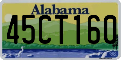 AL license plate 45CT160