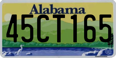 AL license plate 45CT165