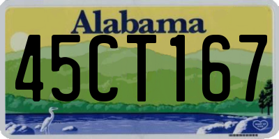AL license plate 45CT167