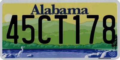 AL license plate 45CT178