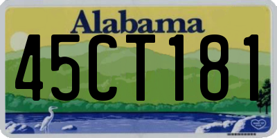 AL license plate 45CT181