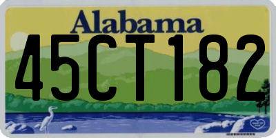 AL license plate 45CT182