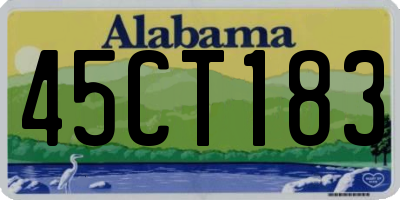 AL license plate 45CT183