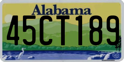 AL license plate 45CT189