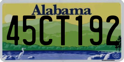 AL license plate 45CT192